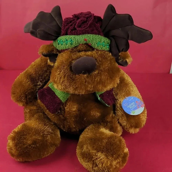 Dan Dee Other - Vintage Holiday Plush Moose 1980s